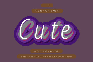 3D text effect editable eps file