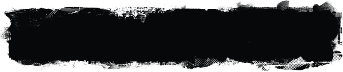 Brush paint .Grunge Paint Roller . Vector brush Stroke . Distressed banner . Black stripe with rough edges. paintbrush design element . Gradient brush . Bulge line . Distress textured stroke