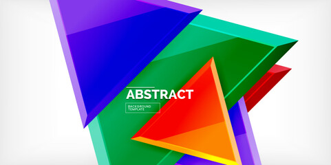 Triangle glass shapes geometric abstract background. Vector Illustration For Wallpaper, Banner, Background, Card, Book Illustration, landing page