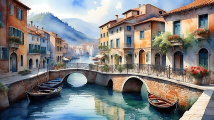 Naklejka premium city grand canal