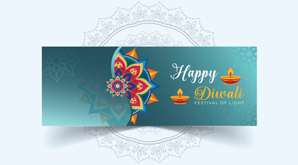 Diwali festival social media banner