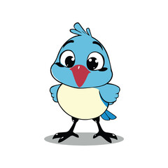 chickadee cartoon vector illustration