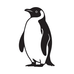 Naklejka premium penguin silhouette vector art illustration