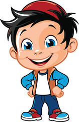 Boy cartoon illustration vector  .