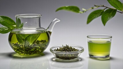 green tea in glass