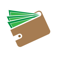 Wallet icon logo design