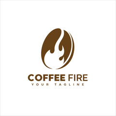 fire coffee, suitable for logos, wall templates, icons etc