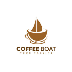 coffee and boats, can be used for logos, businesses, icons, templets, walls etc