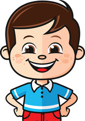 Boy cartoon illustration vector  .