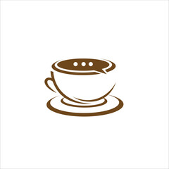 talk coffee, can be used for logos, businesses, icons, templets, walls etc