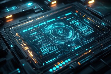 Abstract Futuristic Technology Interface