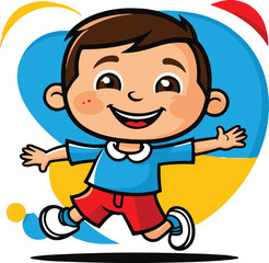 Boy cartoon illustration vector  .