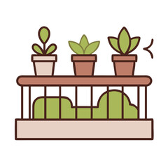 Elevated Green Space Rooftop Terrace with Flourishing Plants and Relaxing Seating
