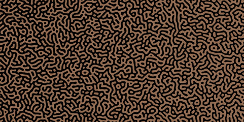 Abstract truing organic wallpaper Turing reaction diffusion monochrome seamless pattern with chaotic motion. Generative algorithm psychedelic background. Reaction-diffusion or truing pattern formation