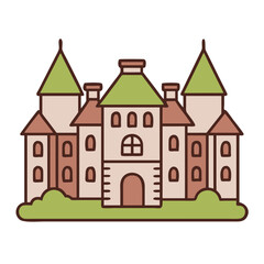 Fototapeta premium Grand MultiLevel Luxury Estate Showcasing Exquisite Design and Lavish Living Spaces Vector Illustration 