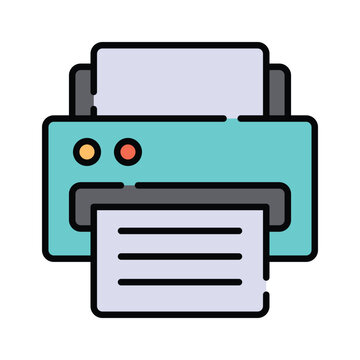 recommend clip art: A streamlined printer icon representing printing functionality for documents, images, and more