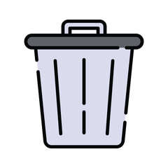 Delete button vector icon design in flat style, ready for premium use