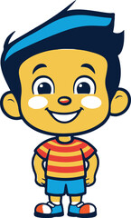 Boy cartoon illustration vector  .