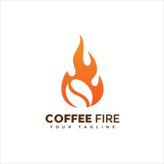 fire coffee, suitable for logos, wall templates, icons etc