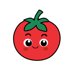 Obraz premium cute tomato plants vector illustration