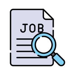 Job search icon design in modern style, ready to use vector