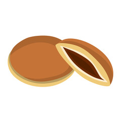 dorayaki or japanese vector illustration