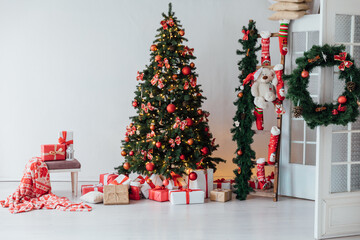 Christmas Tree with Gifts and Toys Interior Decor for New Year