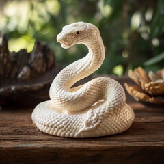Fototapeta premium Celebrate Chinese New Year with the wisdom and charm of the Snake, a symbol of intelligence, elegance, and transformation, guiding the year with grace and insight