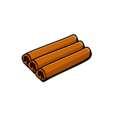 cinnamon sticks spices vector illustration