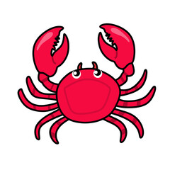 red crab or seafood vector illustration