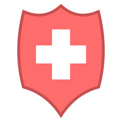 Obraz premium Shield Medical Cross Line