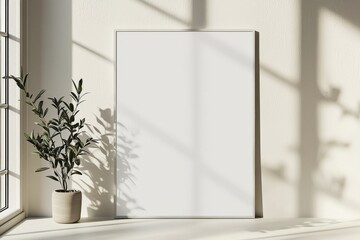 A3 Poster Mockup on White Background created with Generative AI