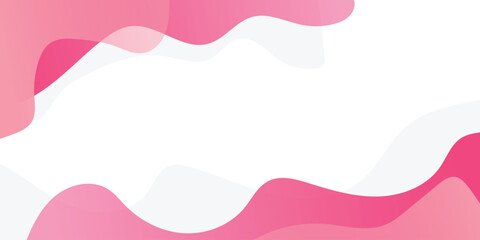 Obraz premium Abstract pink wave on white background, fluid waves design. Vector illustration