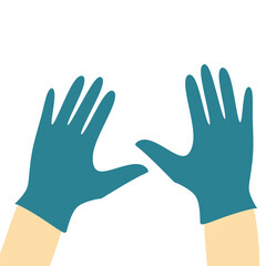 gloves hand vector illustration