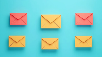 Marketing email flow, strategic plan, automation gears, 3D illustration
