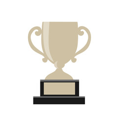 silver trophy cup  vector illustration