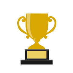 gold trophy cup vector illustration