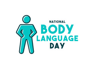 National Body Language Day. White background.