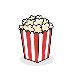 popcorn bucket vector illustration