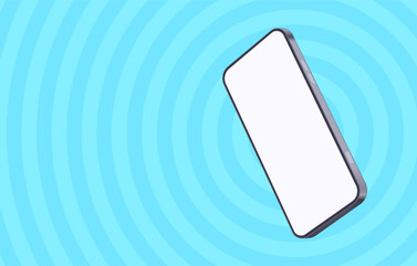 Mock up smartphone for preview and presentation for UI, UX design. Device front view.