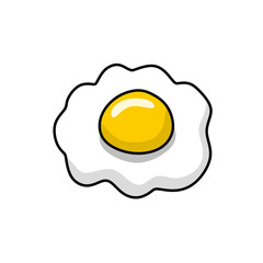 fried egg on a white background