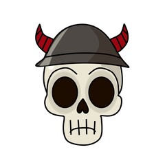 pirate skull and crossbones vector illustration