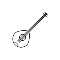 Middle Eastern guitar icon, gambus guitar