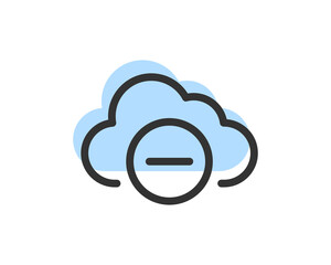 Cloud Storage And Data Transfer Vector Icon. Computing Service And Network Related Line Icons. Database And Server, Cyber Security, Digital Transformation.