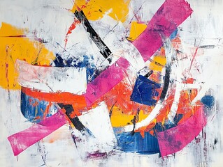 Obraz premium Abstract art painting with bright colors
