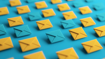 Marketing email flow, strategic plan, automation gears, 3D illustration