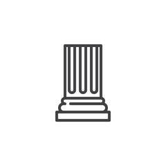 Pillars of a courthouse line icon