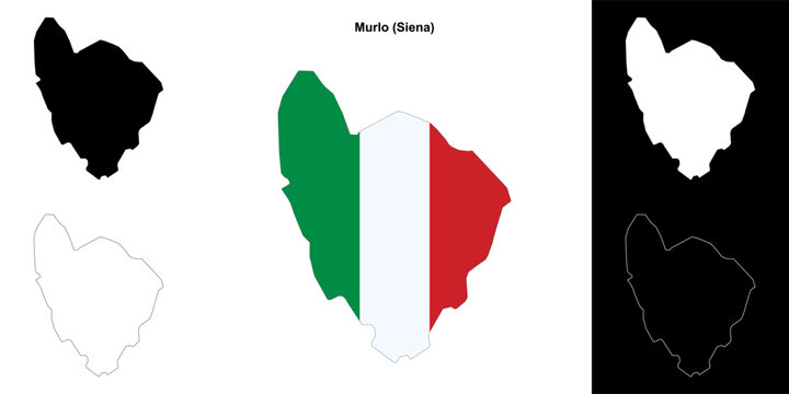 Murlo (Tuscany) outline map set