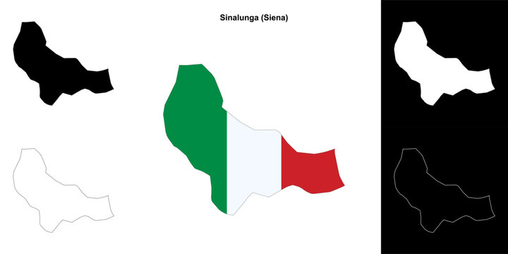 Sinalunga (Tuscany) outline map set
