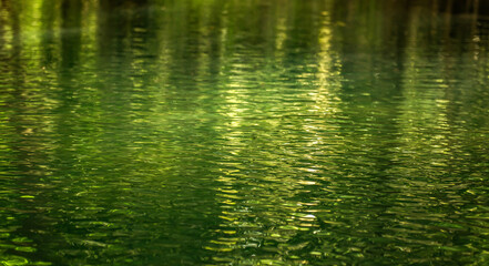 shiny water, bright waves, calm nature.